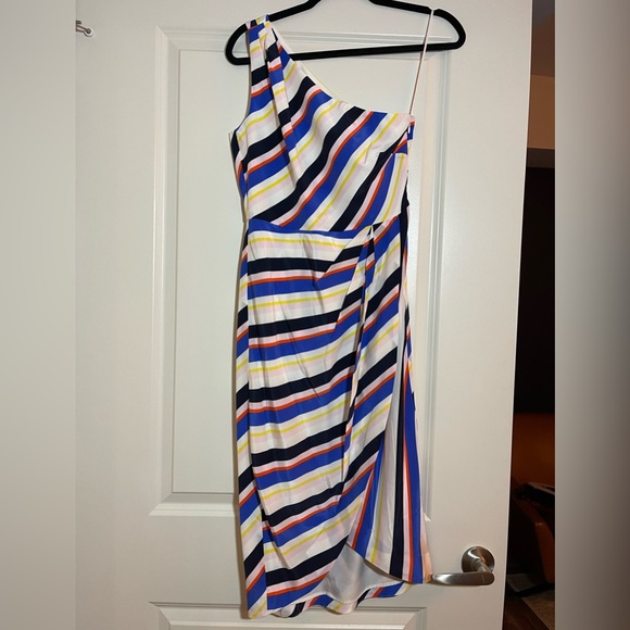 J. Crew Silk one-shoulder dress style L6388 Sz 0 NWT - Picture 5 of 7